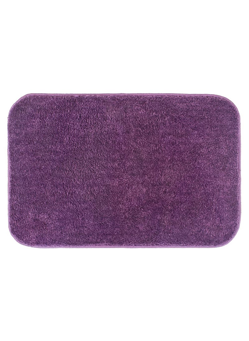 Freelance - Freelance Vista Microfibre Main Entrance Doormat, Home Bathroom Floor Door Mats, Bath Mat, 60 x 40 cm, Purple - Image 1