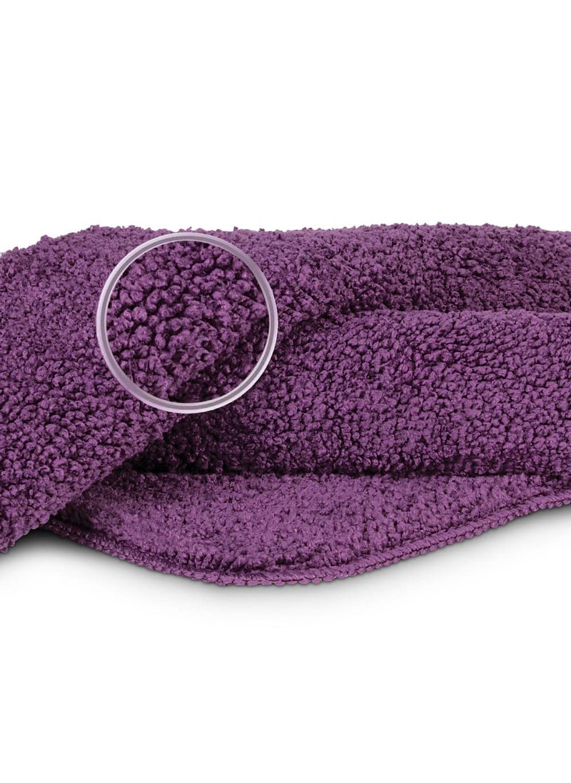 Freelance - Freelance Vista Microfibre Main Entrance Doormat, Home Bathroom Floor Door Mats, Bath Mat, 60 x 40 cm, Purple - Image 1