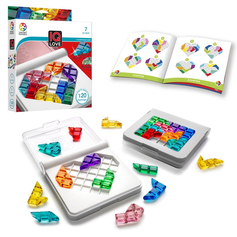 SmartGames IQ Love Travel Puzzle Game with 120 Challenges for Ages 7 - Adult - Image 1