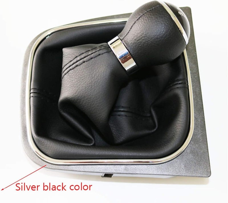 QASULER 6 Speed Car PU Leather Shift Gear Knob - Image 3