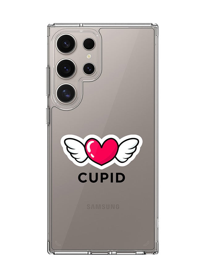 Stylizedd Classic Clear Case for Samsung Galaxy S25 Ultra , Hybrid Soft Case Flexible Edges Anti Drop TPU PC Gel Thin Transparent Cover - Cupid - Image 1
