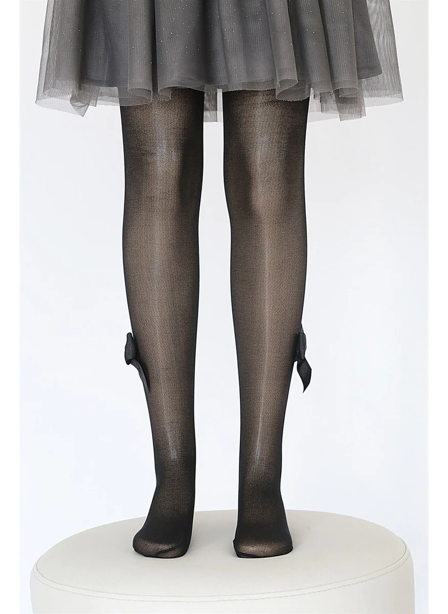 DayMod Tulle Fishnet Bow Kids Tights