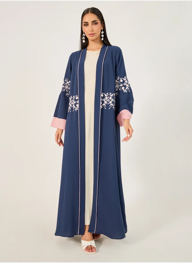 Take Two Take Two Embroidered Long Sleeves Regular Fit Shrug