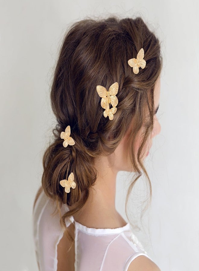 Ymapinc Gold Butterfly Hair Clips, 5Pcs Hair Pins Styling Accessories for Women Wedding Engagement Party Dating Prom Dress Gifts for Mother - Image 5