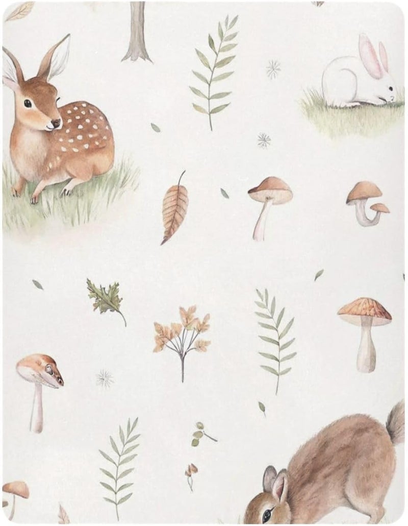 Woodland Animals Crib Sheets for Boys Girls Ultra Soft Breathable Baby Crib Sheet Fitted Crib Sheets for Standard Size Crib and Toddler Mattresses, 39 x 27 Inch - Image 2