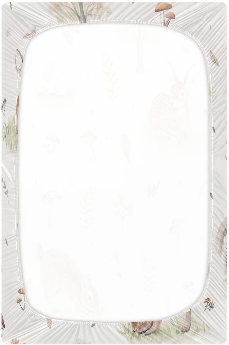 Woodland Animals Crib Sheets for Boys Girls Ultra Soft Breathable Baby Crib Sheet Fitted Crib Sheets for Standard Size Crib and Toddler Mattresses, 39 x 27 Inch - Image 3