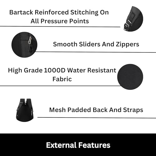 HYDER Bliss 30L Latest Cute and Stylish School Bag for Girls - Perfect for School, College, Office, Travel and Tution Durable School bags for Kids And Women | Perfect Girls Bag (Black) - Image 5
