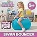 Waddle Hip Hoppers Large Bouncy Hopper Inflatable Hopping Animal Bouncer Ride On Toys Easy Grip Stable Base Outdoor Indoor Animal Hopper Toy Supports Up to 250 Lbs Ages 5 and Up Swan - Image 4