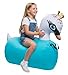 Waddle Hip Hoppers Large Bouncy Hopper Inflatable Hopping Animal Bouncer Ride On Toys Easy Grip Stable Base Outdoor Indoor Animal Hopper Toy Supports Up to 250 Lbs Ages 5 and Up Swan - Image 2
