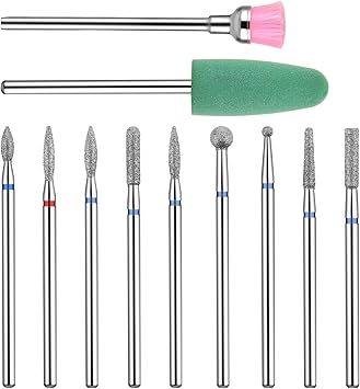 oruola مجموعة رؤوس مثقاب الأظافر Oruola 11 قطعة لتجميل الأظافر - Image 1