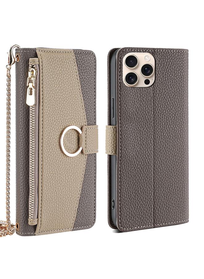 S-TOP Case For iPhone 16 Pro Max Crossbody Litchi Texture Leather Phone Case - Image 1