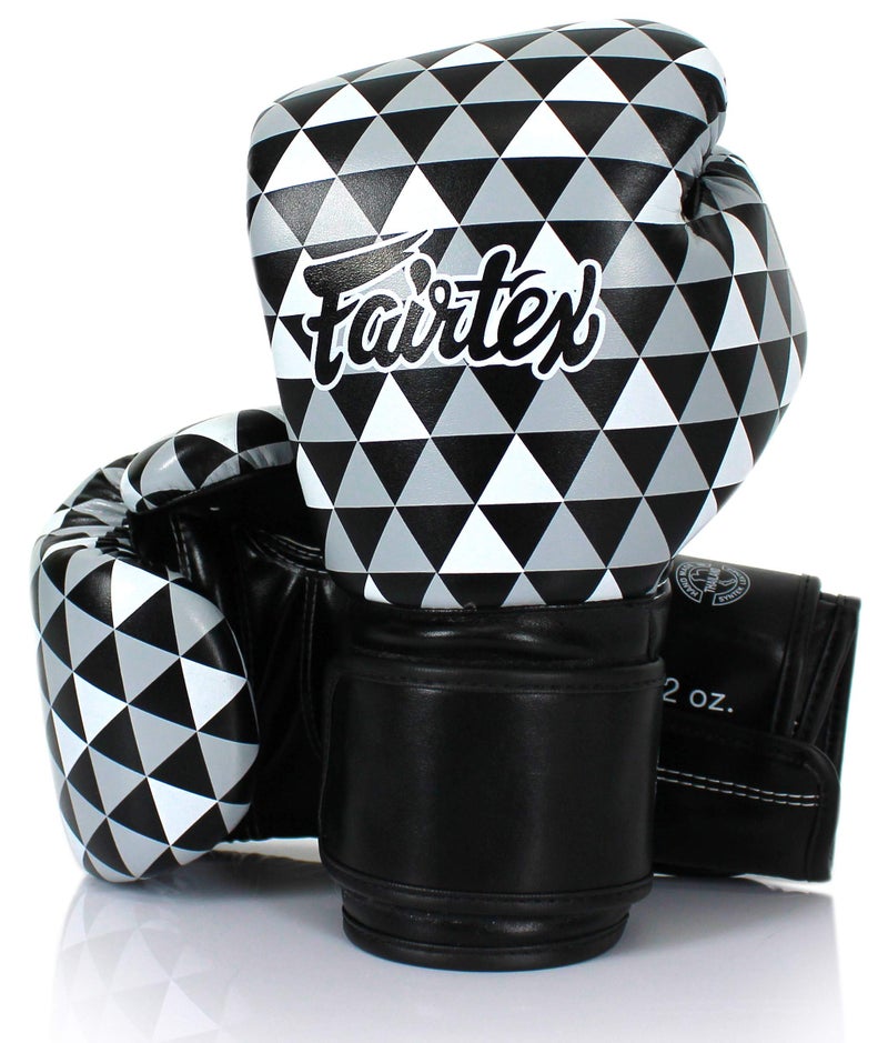 Fairtex BGV14 Muay Thai Boxing Microfibre Gloves for Men Women Kids MMA Gloves Kickboxing Gym Workout Premium Quality Light Weight Shock Absorbent Boxing Gloves Black Prism14oz - Image 2