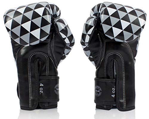 Fairtex BGV14 Muay Thai Boxing Microfibre Gloves for Men Women Kids MMA Gloves Kickboxing Gym Workout Premium Quality Light Weight Shock Absorbent Boxing Gloves Black Prism14oz - Image 3