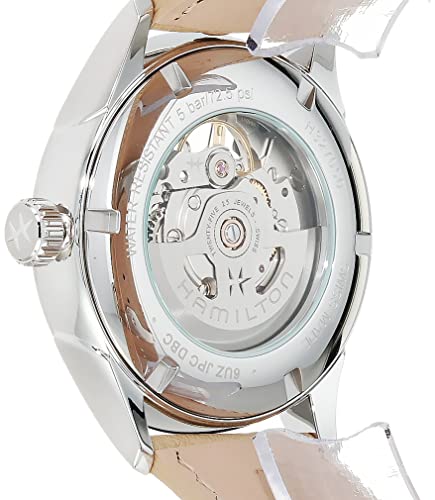 Hamilton Watch Jazzmaster Open Heart Swiss Automatic Watch 42mm Case, Blue Dial, Beige Leather Strap (Model: H32705842) - Image 5