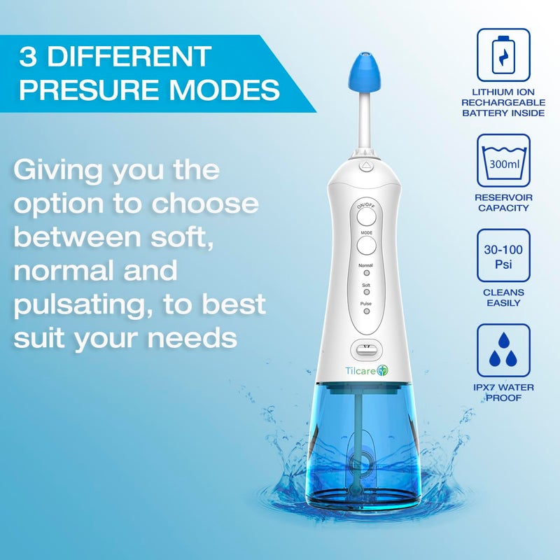 Tilcare Nasal Irrigation System by Tilcare - Perfect Nasal Rinse Machine for Sinus & Allergy Relief - Electric Neti Pot for Nasal Irrigation to Cleanse Your Stuffy Nose - Comes with a Towel and 30 Salt Packs - Image 4
