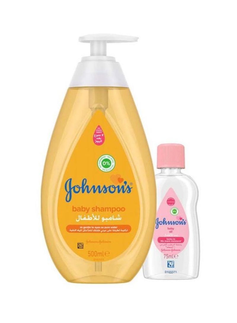 Johnson's Baby Shampoo 500ml + Baby Oil 75ml - Image 1