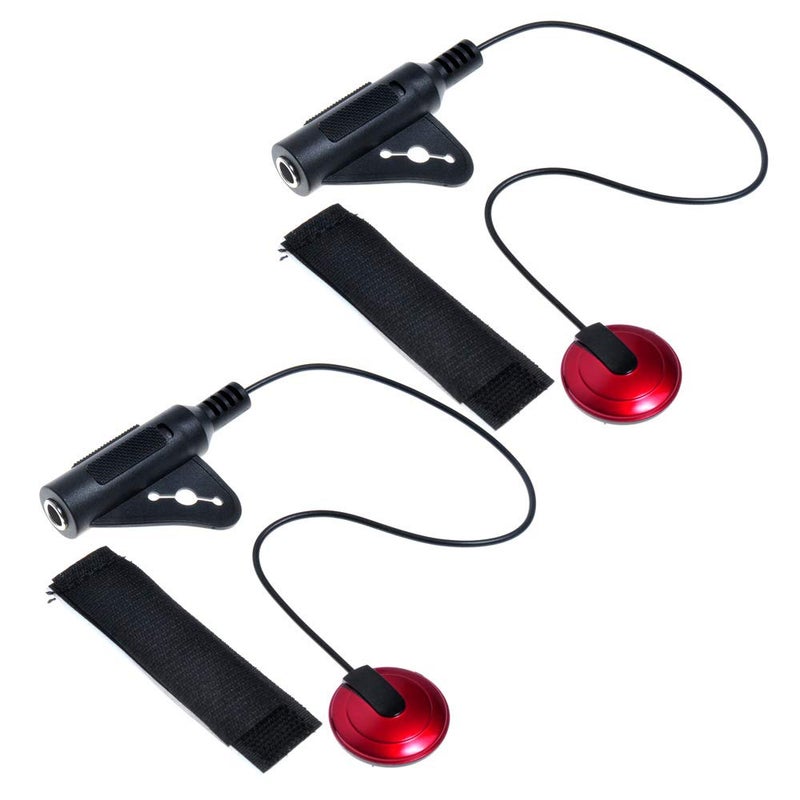 TRADERPLUS تريدر بلس 2 قطع ميكروفون بيزو للتواصل لآلة الجيتار والكمان والبنجو والماندولين واليوكوليلي - Image 2