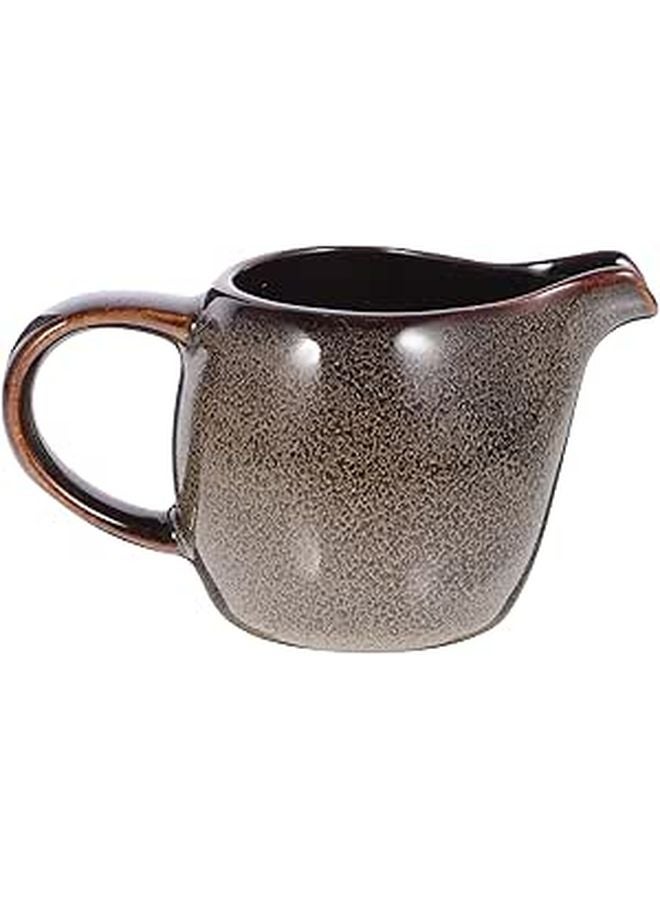 Creative Gray Scale Pattern Ceramic Milk Pitcher with Spout for Coffee and Sauce Serving - Image 1