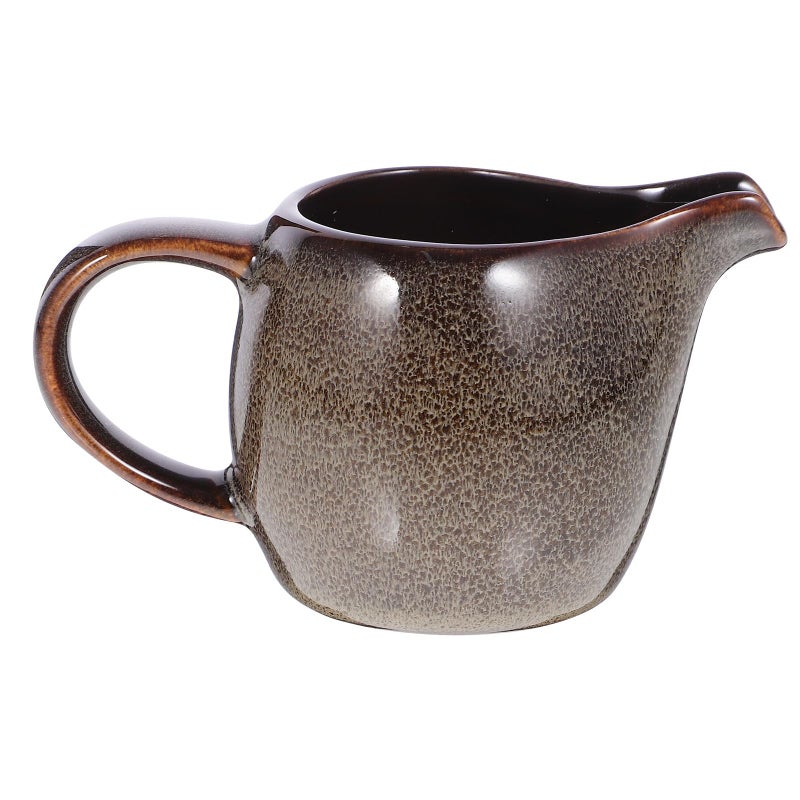 Creative Gray Scale Pattern Ceramic Milk Pitcher with Spout for Coffee and Sauce Serving - Image 2