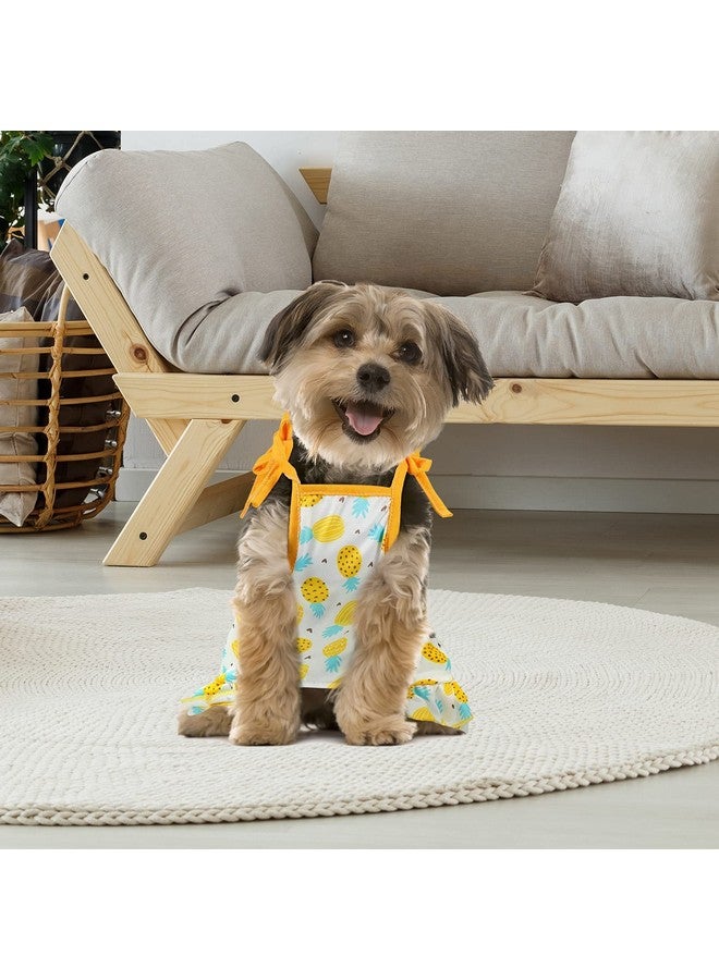 Frienda 4 Pieces Pet Clothes Set Include 2 Pieces Cute Pet Dress Lovely Dog Dress and 2 Pcs Breathable Dog T Shirt Puppy Clothes(Pineapple, Sunflower,X-Large) - Image 5