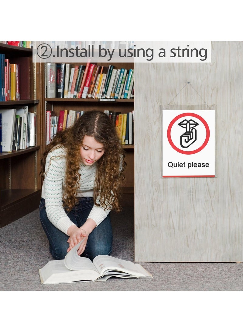 TPGP Acrylic Wall Sign Holder 8.5x11 Vertical - Clear Plastic Ads Frame for Paper, with 3M Tape and Mounting Screws (6 Pack) - Image 5