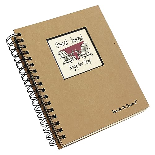 Write it Down series by Journals Unlimited, Guided Journal, Guest Journal, Enjoy Your Stay!, Full-size 7.5"x 9", Kraft Hard Cover, Made in USA - Image 2