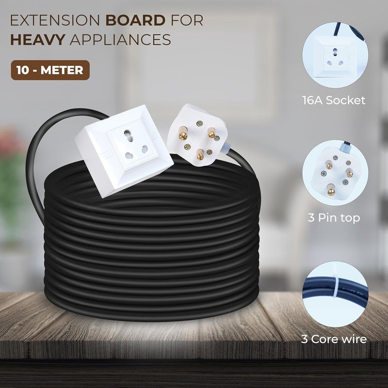 Extension Board Heavy Duty Multi Socket 15A16A20A 240Volts 2500 Watts 16A Big Plug 10 Meter - Image 2