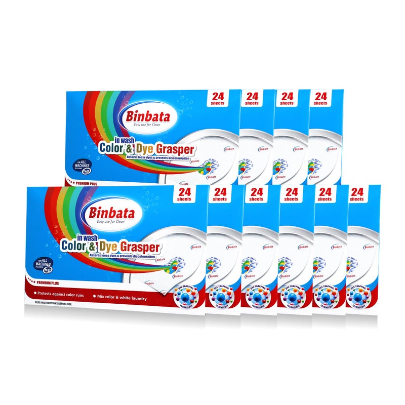 Binbata Color Grasper for Laundry 240 Count Fragrance Free Dye Catcher Essential for Home Use Dye Guard Grabber Sheets for Laundry inWash Sheets - Image 3