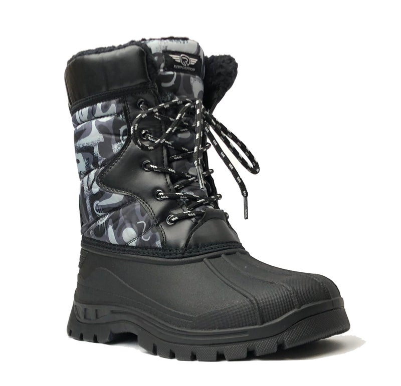 REDVOLUTION Women's Snow Boots Slip-Resistant Waterpoof Winter Fashion Shoe (550L black, size 9) - Image 2