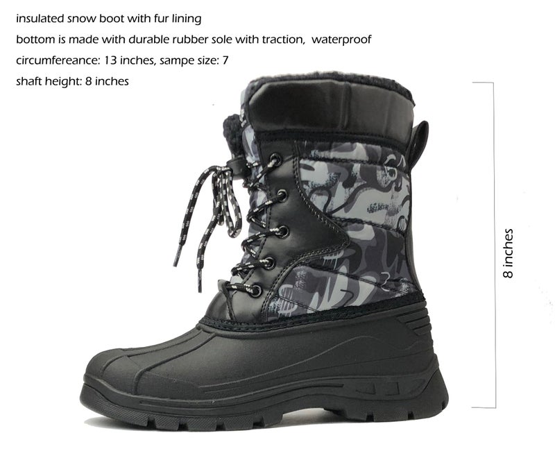 REDVOLUTION Women's Snow Boots Slip-Resistant Waterpoof Winter Fashion Shoe (550L black, size 9) - Image 4