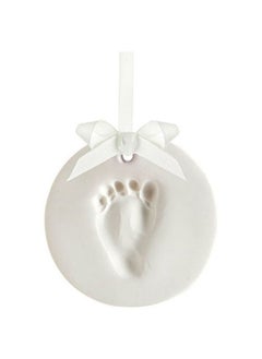 pearhead Baby Handprint And Footprint Keepsake Ornament Kit With Ribbon, 7.4x6.6x1.7 inch  - Image 1