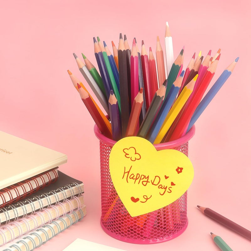 SIMONA Heart Shape Sticky Notes 8 Color Bright Colorful Sticky Pad 75 Sheets/Pad Self-Sticky Note Pads - Image 5
