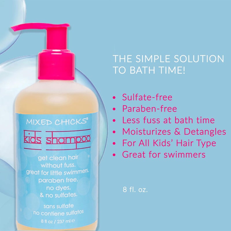 Mixed Chicks Kid's Quad Pack - Shampoo, Conditioner, Leave-in Conditioner, Tangle-Tamer, 8 fl.oz (Pack of 4) - Image 4