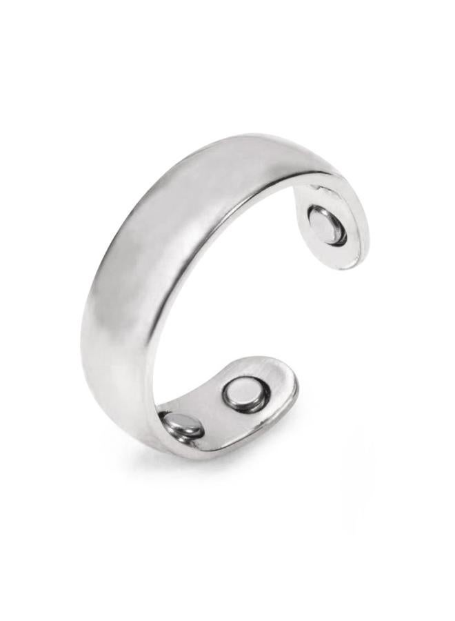 Personalized European And American Electroplated Rose Gold Ring Men's Double Magnetic Health Open Magnet Ring 