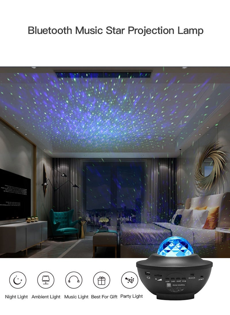 Sharpdo Sharpdo Bluetooth Music Atmosphere Light, Star Projection Light Star, Water Pattern Light, LED Night Lamp  - Image 2