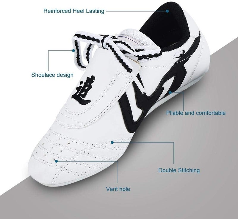 Dilwe أحذية ديلوي تايكوندو أحذية تدريب داخلية كونغ فو تايكوندو 10 مقاسات نعل مطاطي ناعم أحذية فنون قتالية للنساء والرجال كونغ فو تاي تشي 36 - Image 5