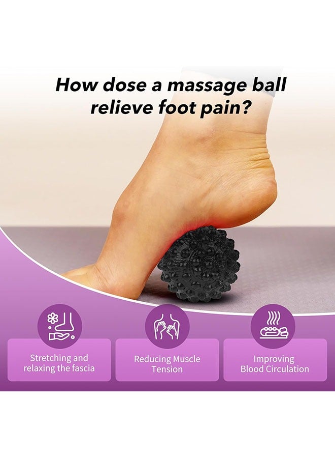 Arabest Plantar Fasciitis Night Splint Sock with Massage Ball for Tension Relief, Alleviate Pain from Plantar Fasciitis, Arch Pain, Heel Spur, Foot-drop and Achilles Tendonitis, Soft and Comfortable Foot Brace for Men and Women, Small-Purple  - Image 3