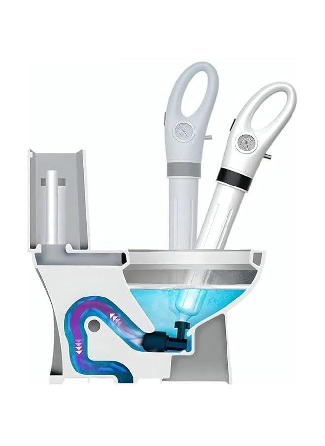 HOOKOR - Toilet Plunger, Heavy Duty Toilet Plunger System, High Pressure Air Toilet Plunger Clog Remover, Drain Clog Remover For Clogged Toilets, Sinks, Shower Drains And Floor Drains - Image 1