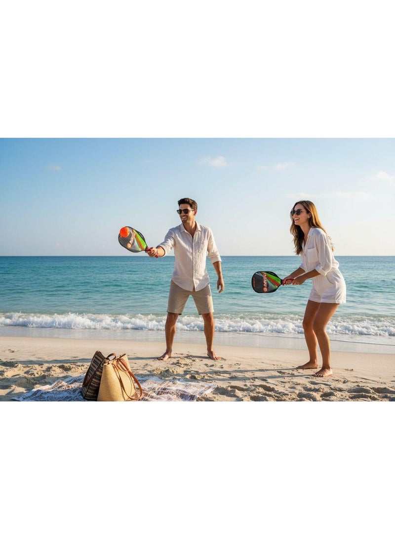Dingli Pickleball Paddle Set for Beach & Seaside, 2 Paddles with 4 Balls, Lightweight Design with Comfortable Grip Handles for Outdoor Fun, Parks, Courts & Recreational Play - Image 3