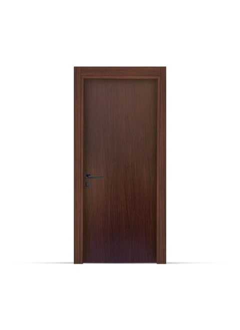 Barry Wood Internal Wood Door Code MP515-107 Streaked Light Greige with Chocolate Brown Frame - 80/90 - 2.15 M x 80