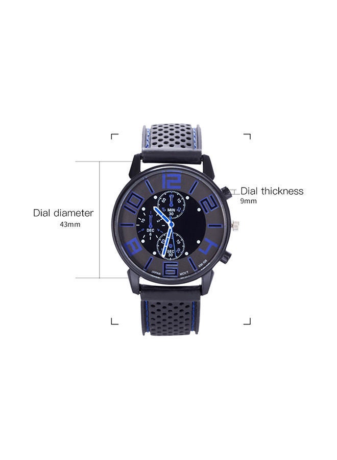 NIBEMINENT Men's Silicone Band Chronograph Wrist Watch - Image 2