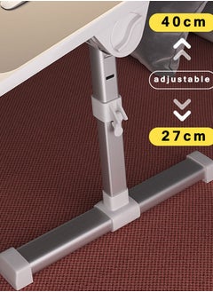 CityRiya-Long Laptop Desk Foldable Lap Desk for Bed Bed Desk for Laptop Portable Laptop Table Small Laptop Bed Trays Table Computer Bed Table with Storage Drawer for Laptop Working, Eating and Writing  - Image 5