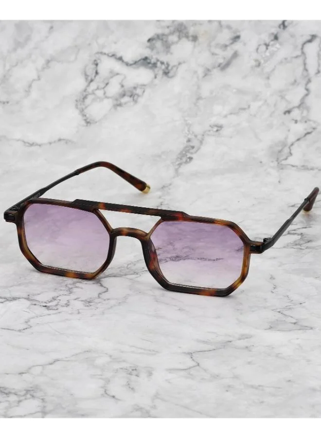  اكسبليست باوتس نظارات شمسية أنيقة للجنسين ريتشارد بتدرج بنفسجي وعدسة عسلية