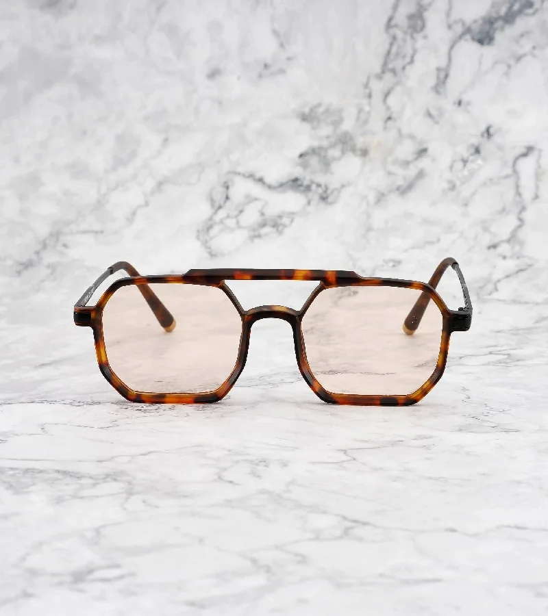 Explicit Poets Explicit Poets Unisex RICHARD Matt Tortoise - Peach Stylish Sunglasses, 40EP6