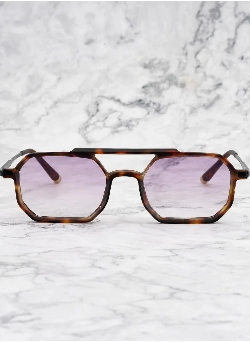 الشعراء الصريحون Explicit Poets Unisex RICHARD Matt Tortoise - Purple Gradient Stylish Sunglasses, 40EP8