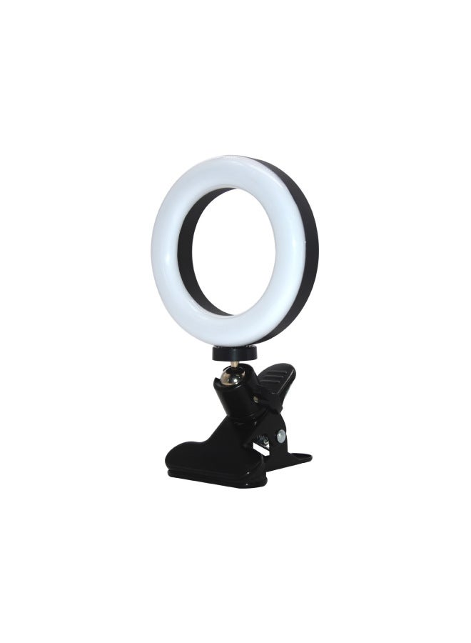 Mobile Phone Ring Fill Light-shaped Light Portable 6-inch 8-inch 10-inch 12-inch Live Broadcast Beauty Universal Selfie Clip Light Table Lamp-Light Source Color:6-inch (16cm) Clip Lamp  - Image 1