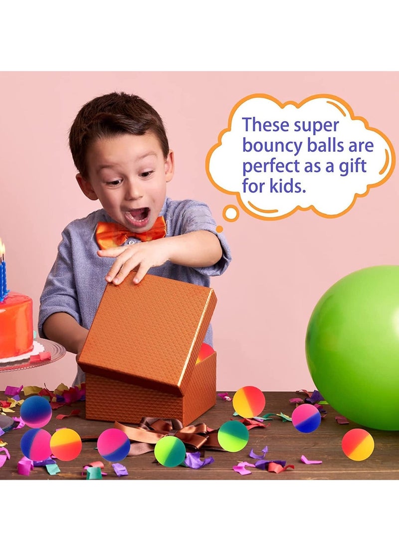 DURKU 24Pcs Bouncy Balls Party Favors for Kids, Colorful Mini Rainbow Bouncy Ball Toys, Carnival Prizes, Classroom Rewards, Fun Play, Durable & Safe - Image 3