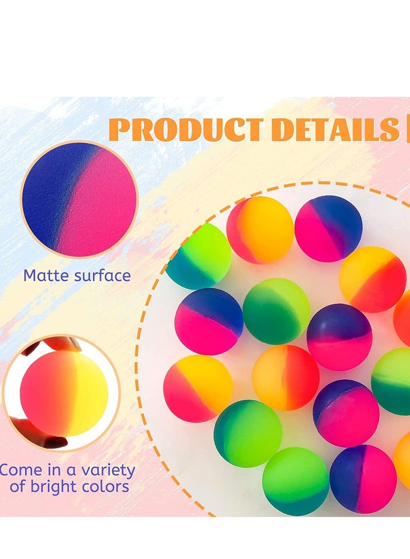 DURKU 24Pcs Bouncy Balls Party Favors for Kids, Colorful Mini Rainbow Bouncy Ball Toys, Carnival Prizes, Classroom Rewards, Fun Play, Durable & Safe - Image 4