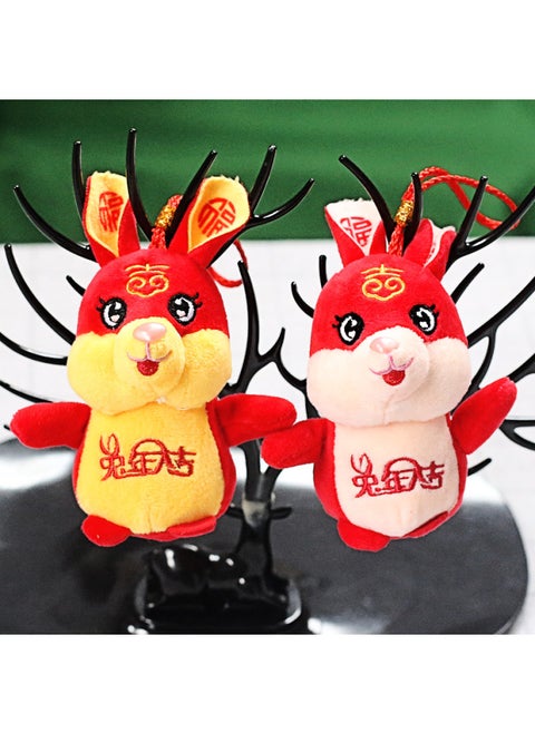Adorable 2025 Rabbit Year Plush Toy Collectible Doll Year Gift Soft Crystal Ultra-Cute Small Rabbit Mascot Toy For All Ages-Specifications:Year Of The Rabbit-Color:10cm