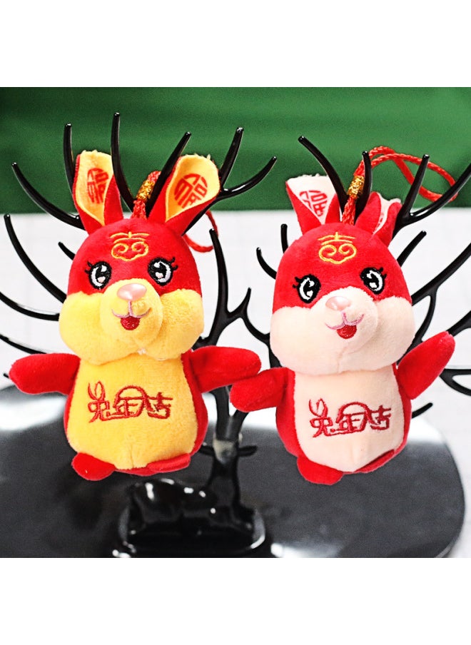 Adorable 2025 Rabbit Year Plush Toy Collectible Doll Year Gift Soft Crystal Ultra-Cute Small Rabbit Mascot Toy For All Ages-Specifications:Year Of The Rabbit-Color:10cm  - Image 1